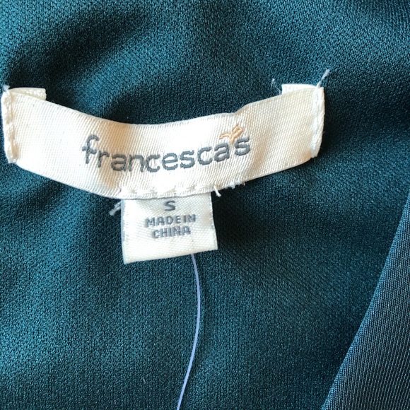 NWT Francesca’s teal v-neck lace dress - Picture 3 of 5